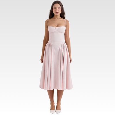 Sculpted Midi Dress Open Back