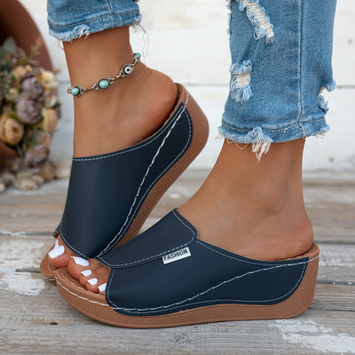 Open Toe Wedge Comfort Slides