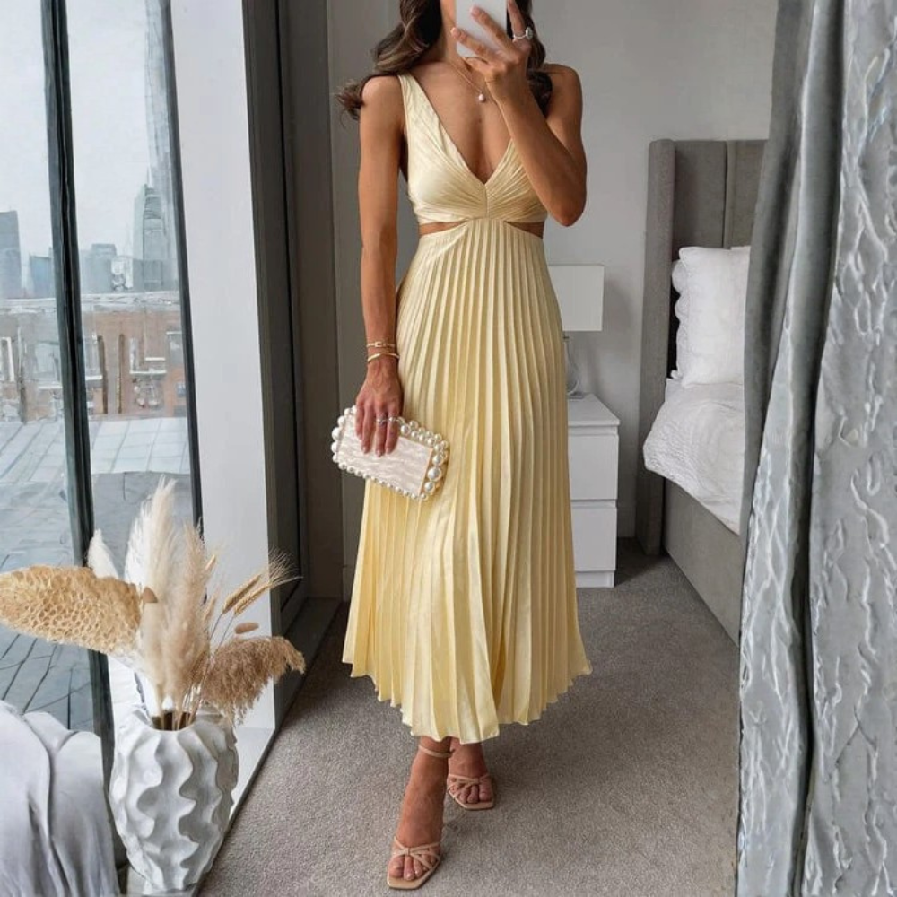 Graceful Chiffon Midi Dress