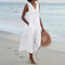 Breezy Midi Dress Button Front