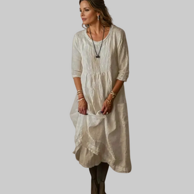 Chic Three Quarter Midi Dress