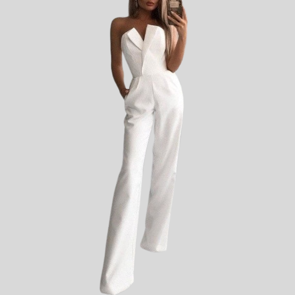 Sleek Jumpsuit V Neck