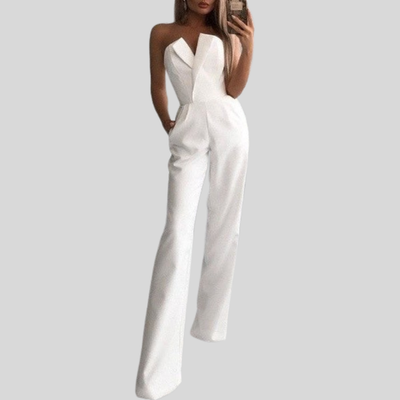 Sleek Jumpsuit V Neck