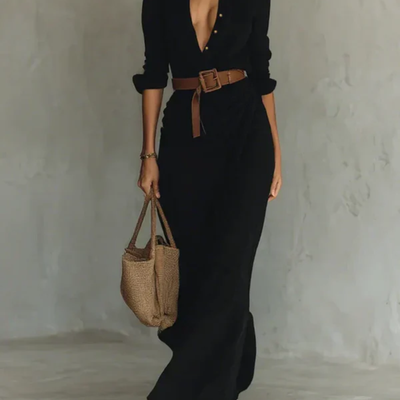 Graceful Wrap Maxi Dress