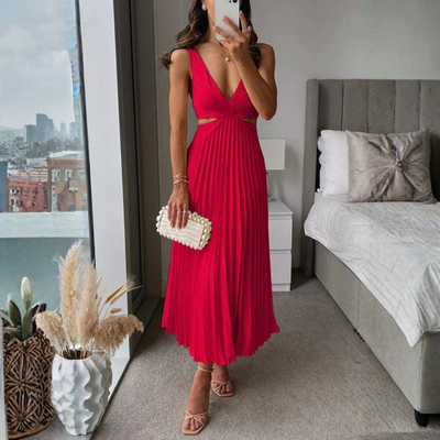 Graceful Chiffon Midi Dress