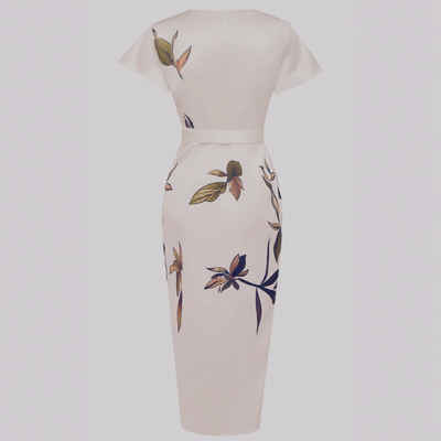 Floral Midi Wrap Dress