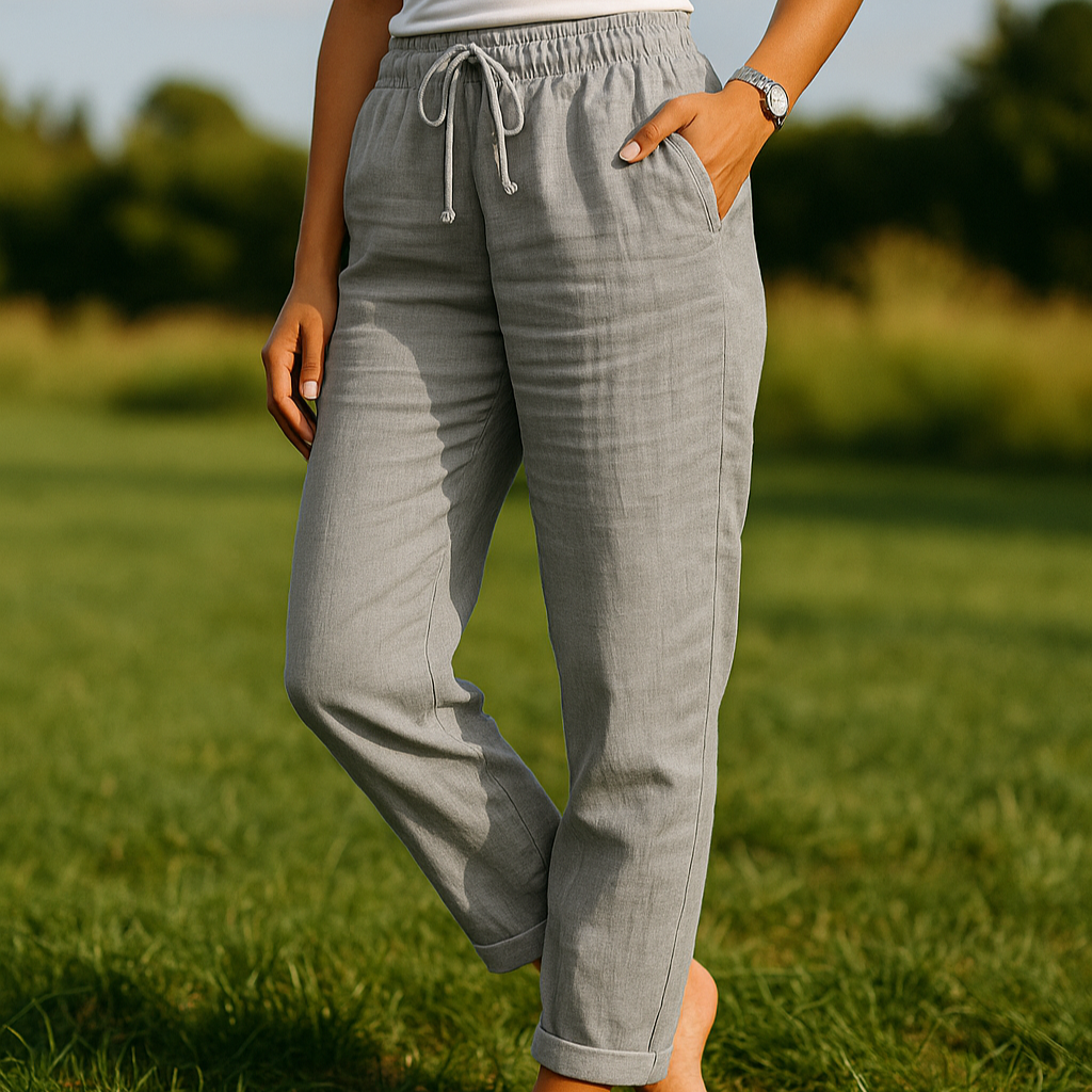 Relaxed Drawstring Summer Trousers