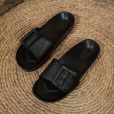 Buckle Soft Sole Slide Sandals