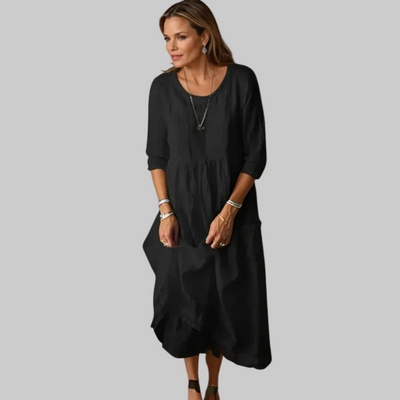 Chic Three Quarter Midi Dress