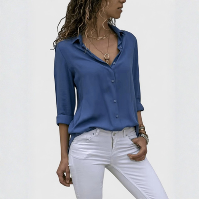 Airy Chiffon Blouse V Neck