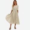 Delicate Lace Midi Dress Flared