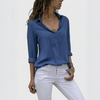 Airy Chiffon Blouse V Neck