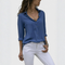 Airy Chiffon Blouse V Neck