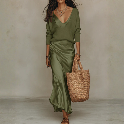 Bohemian Maxi Dress Button Front