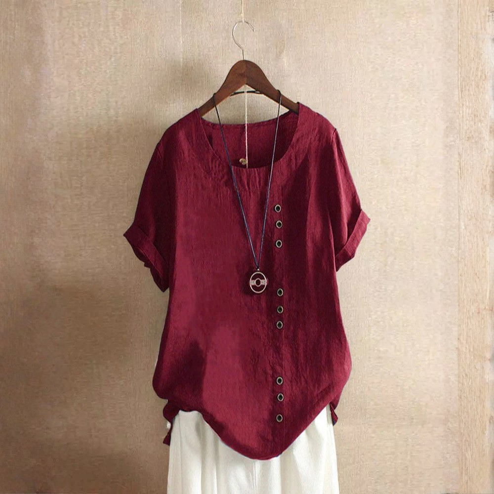 Effortless Blouse Scoop Neck