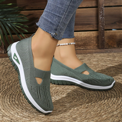 Breathable Knit Slip On Sneakers