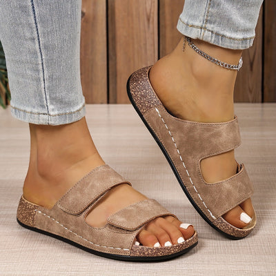 Arch Support Double Strap Slide Sandals