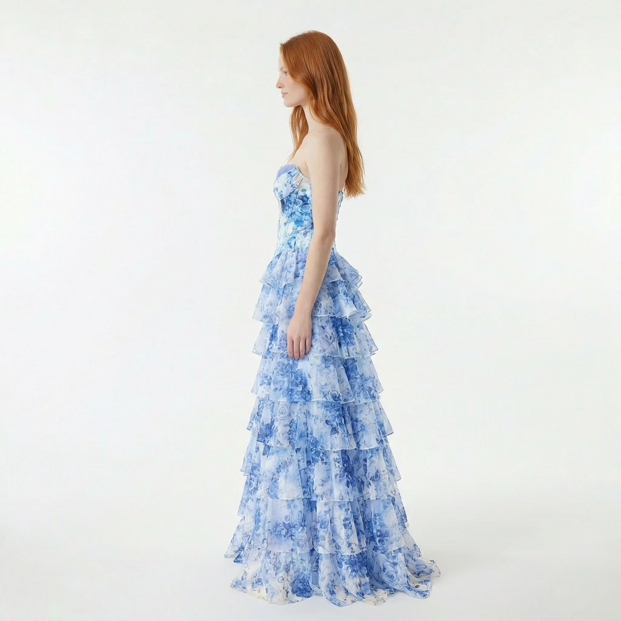 Ruffled Chiffon Prom Dress