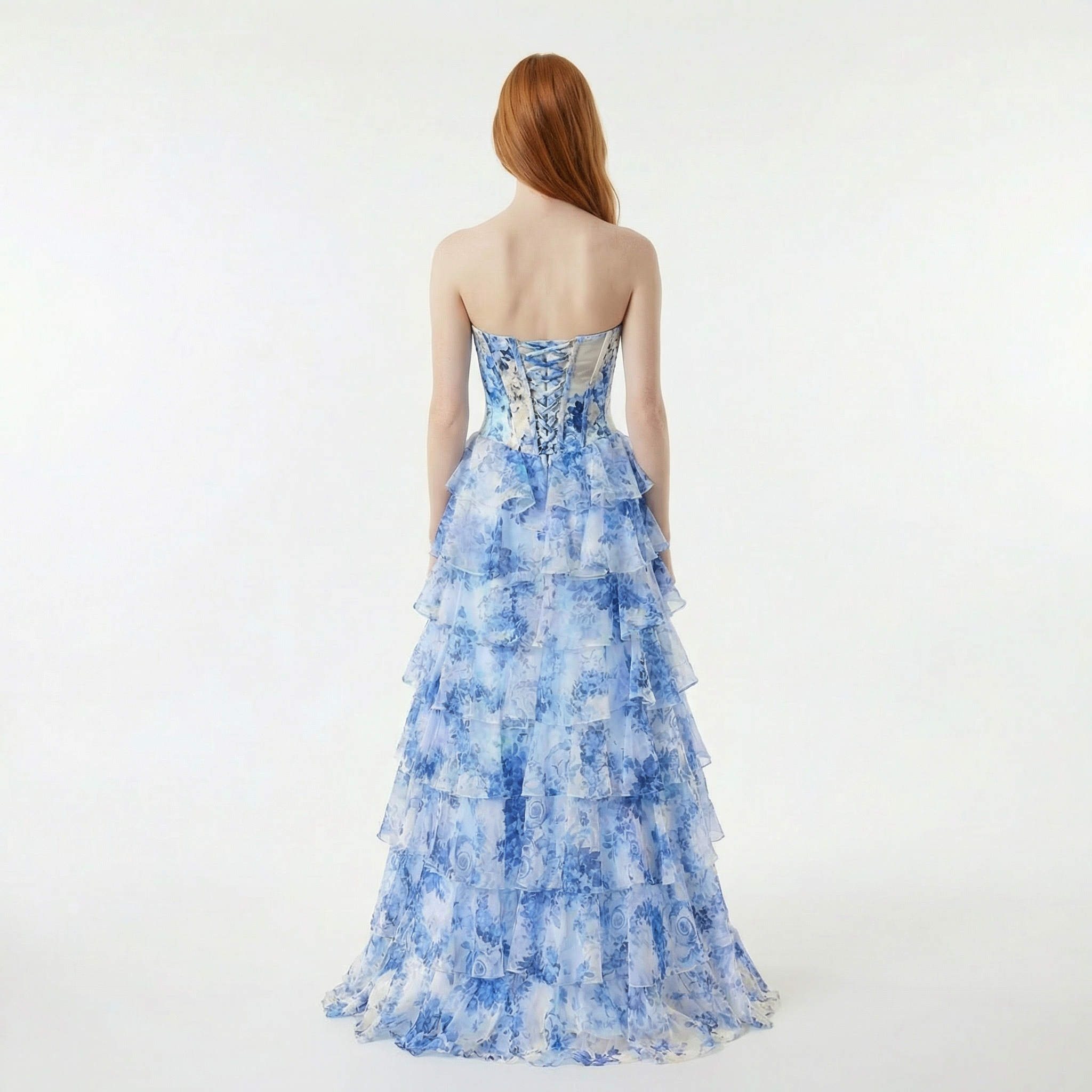 Ruffled Chiffon Prom Dress