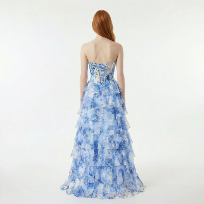 Ruffled Chiffon Prom Dress