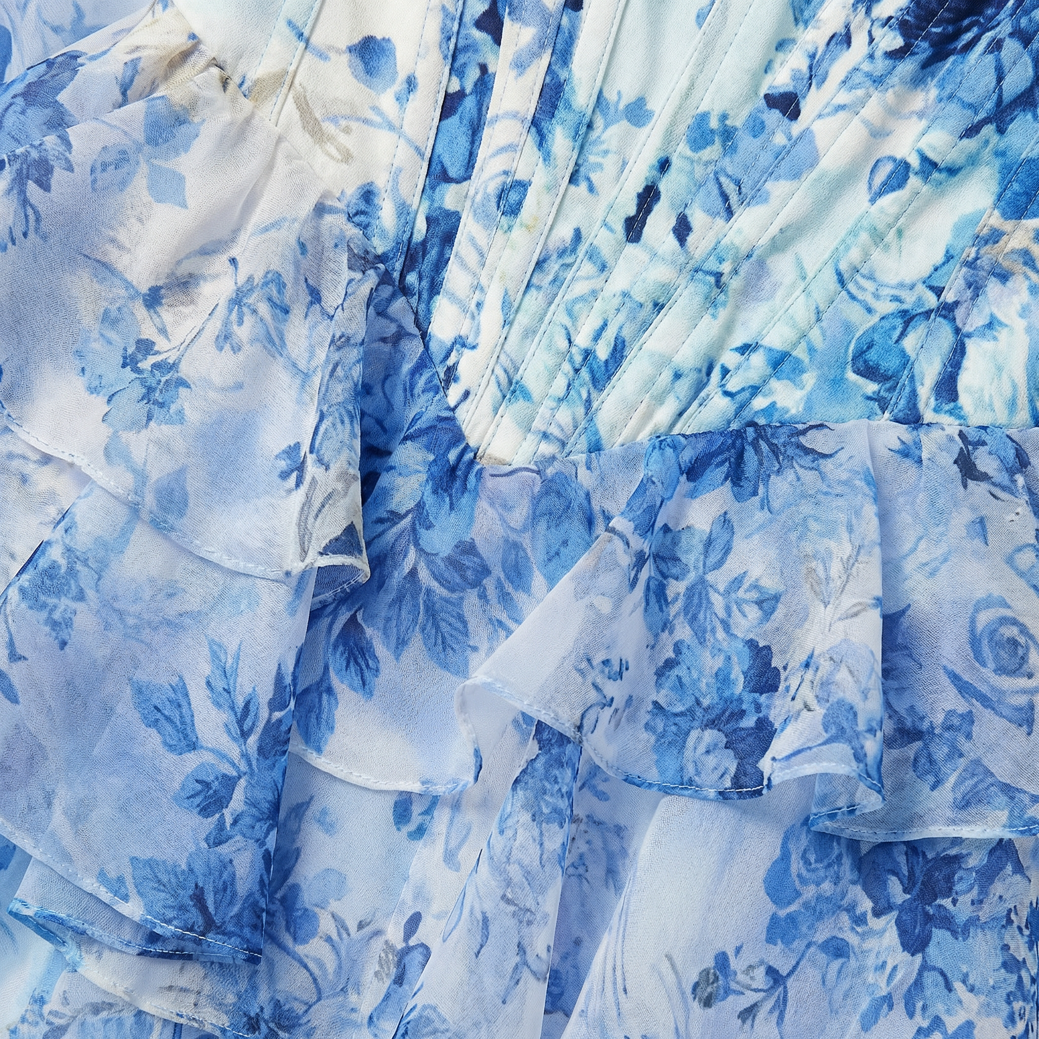 Ruffled Chiffon Prom Dress