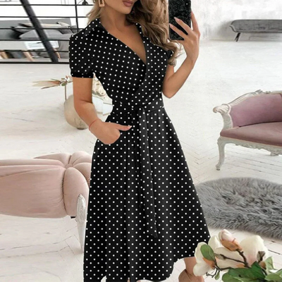 Lightweight A-Line Midi Dress