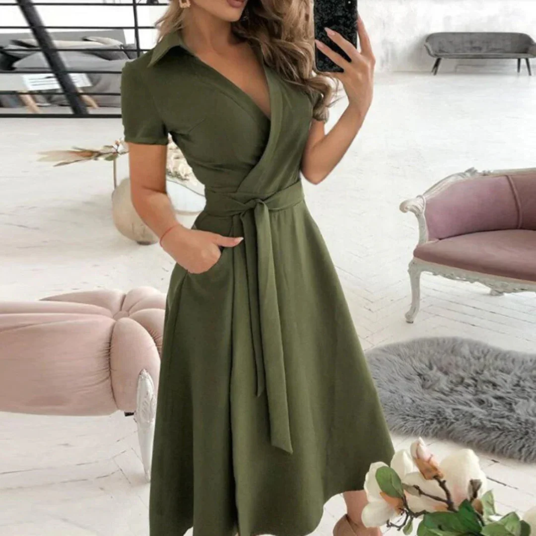 Lightweight A-Line Midi Dress