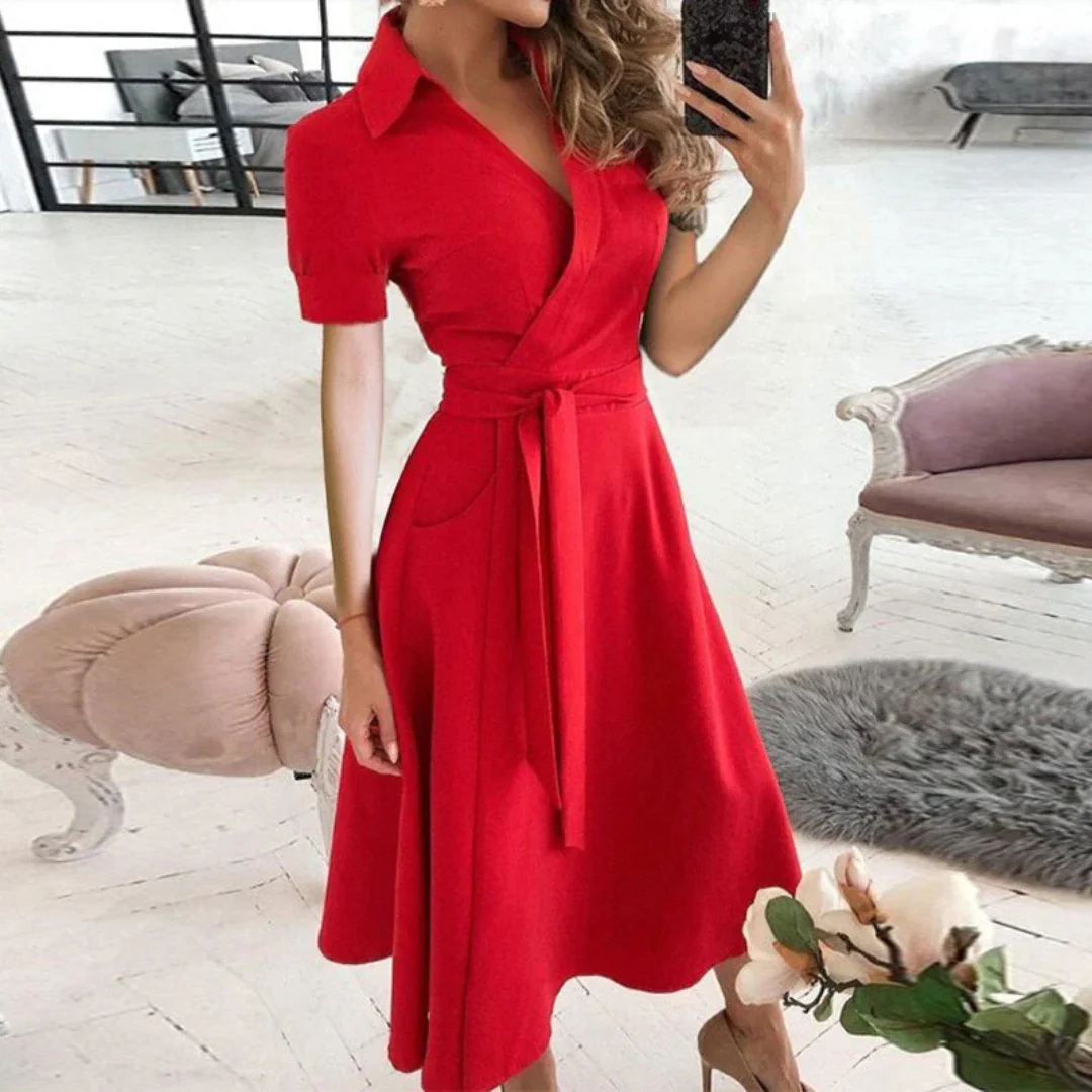 Lightweight A-Line Midi Dress