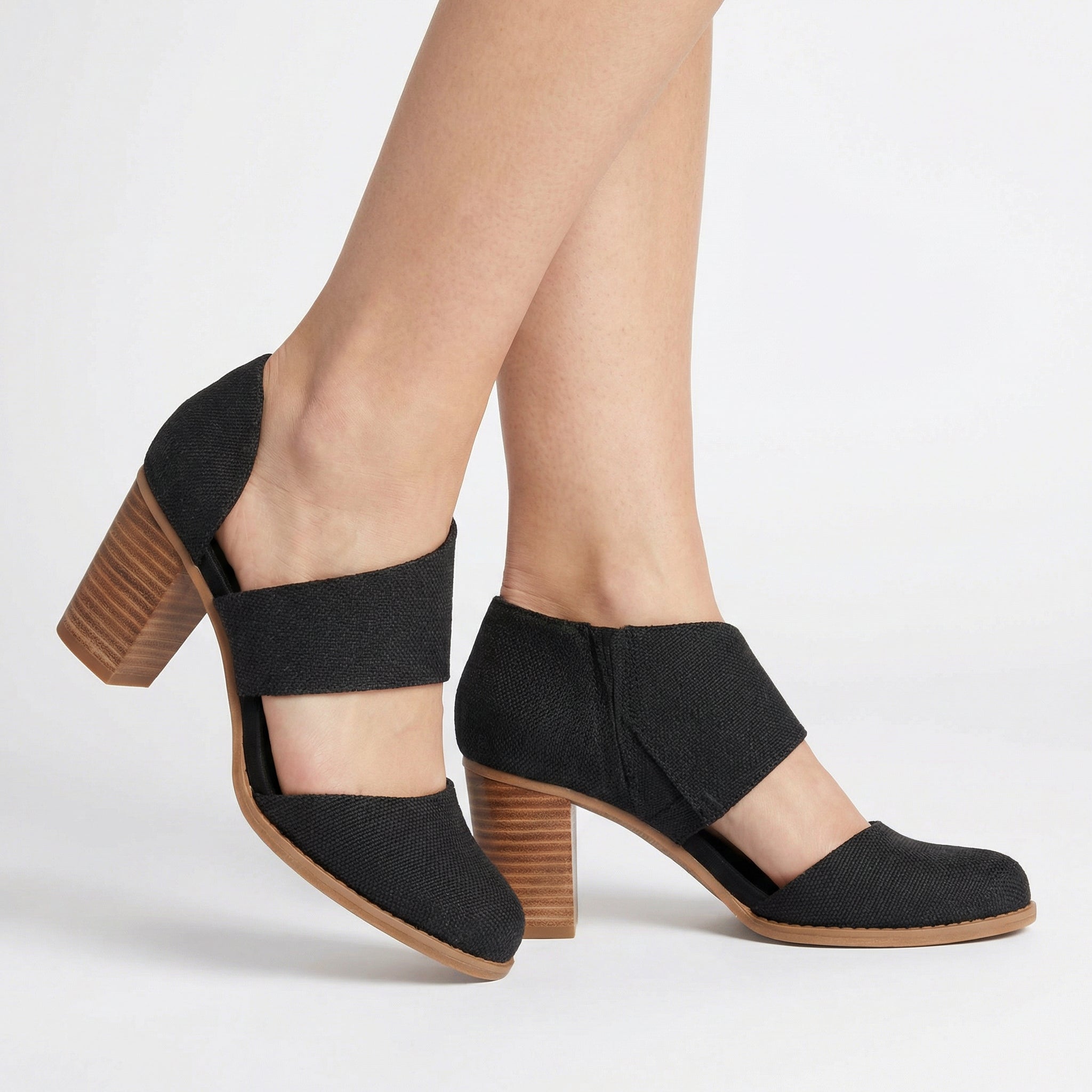 Sleek Leather Wedge Heels