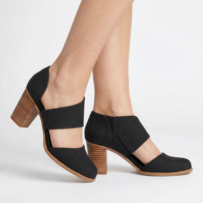Sleek Leather Wedge Heels