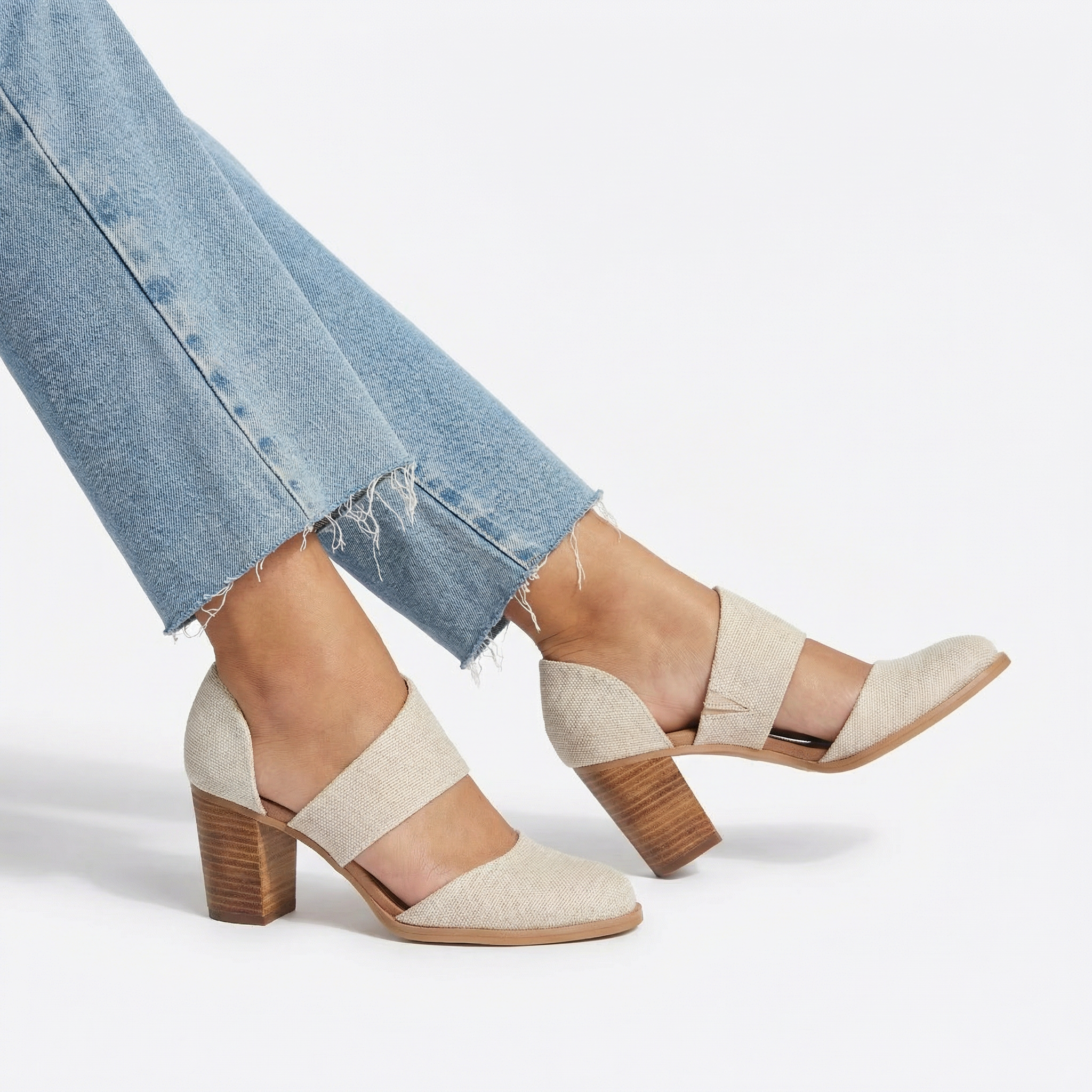 Sleek Leather Wedge Heels