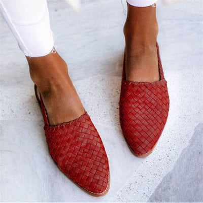 Luxe Leather Woven Buckled Sandals