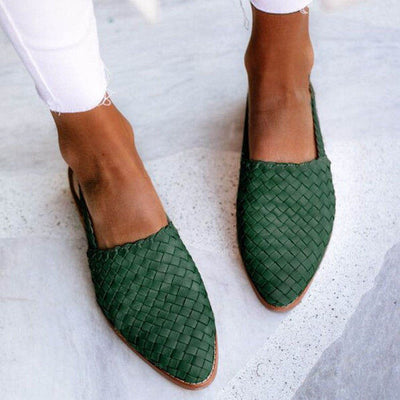 Luxe Leather Woven Buckled Sandals