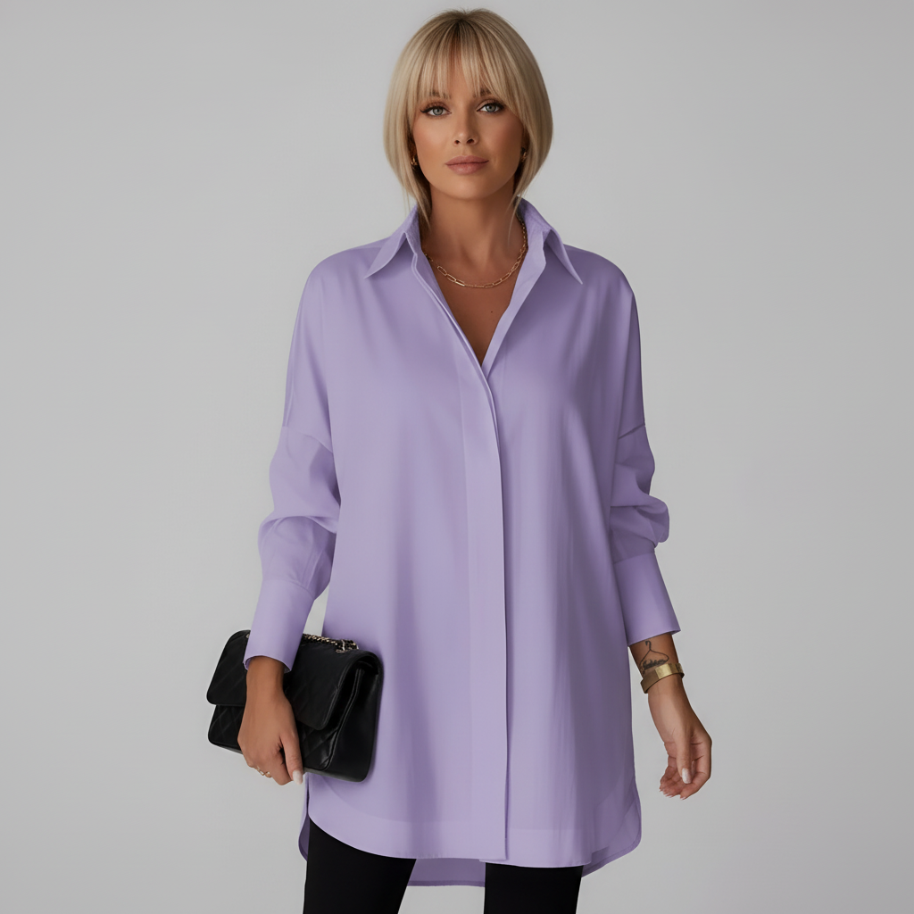 Clean Style Relaxed Shirt Top