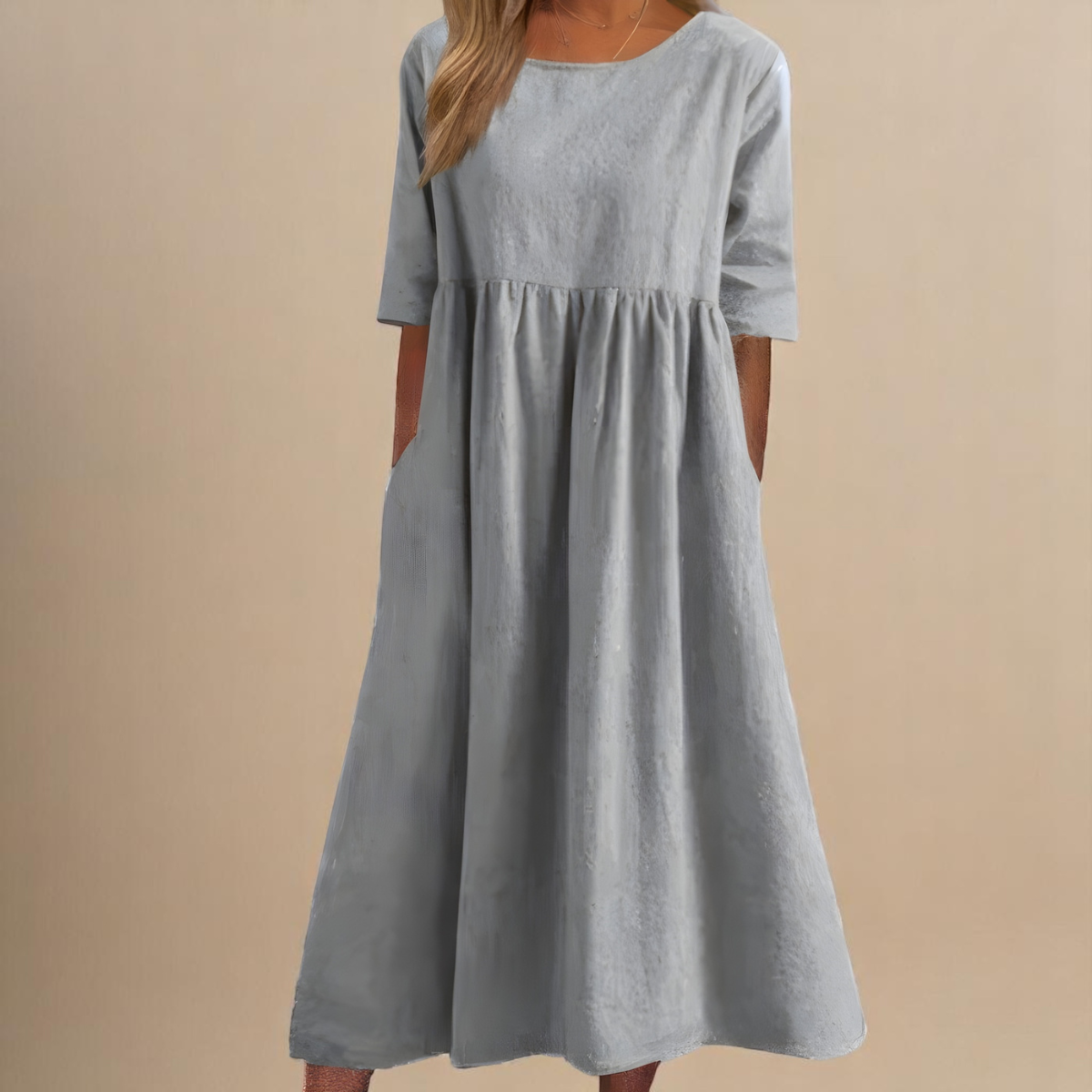 Clean Style Midi Dress