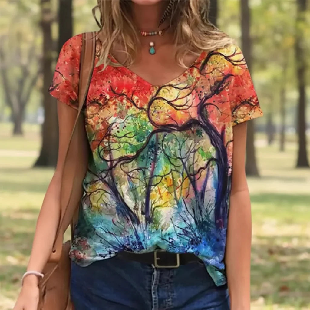 V Neck Casual Summer T Shirts