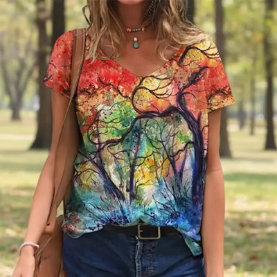 V Neck Casual Summer T Shirts
