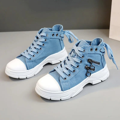 Thick Sole Denim Sport Sneakers