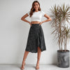 Floral A-Line Maxi Skirt with Stylish Front Slit