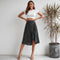 Floral A-Line Maxi Skirt with Stylish Front Slit