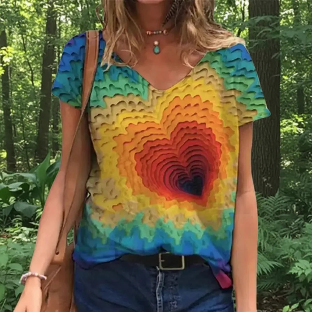 V Neck Casual Summer T Shirts