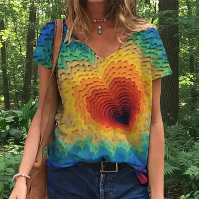 V Neck Casual Summer T Shirts