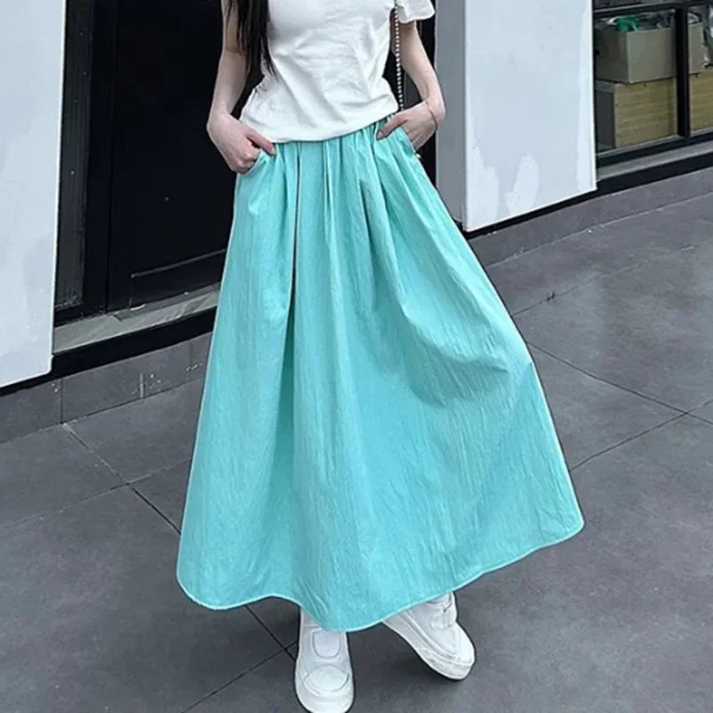 Casual Vacation Long Skirts with Comfortable Stretch Fit