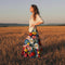 Vintage Floral Print Midi Skirt for Elegant Holiday Styling