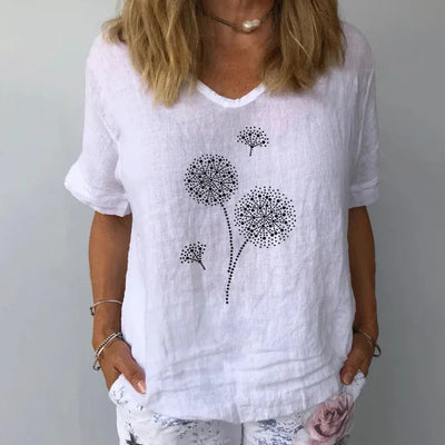 Loose Fit Summer Blouse Shirts