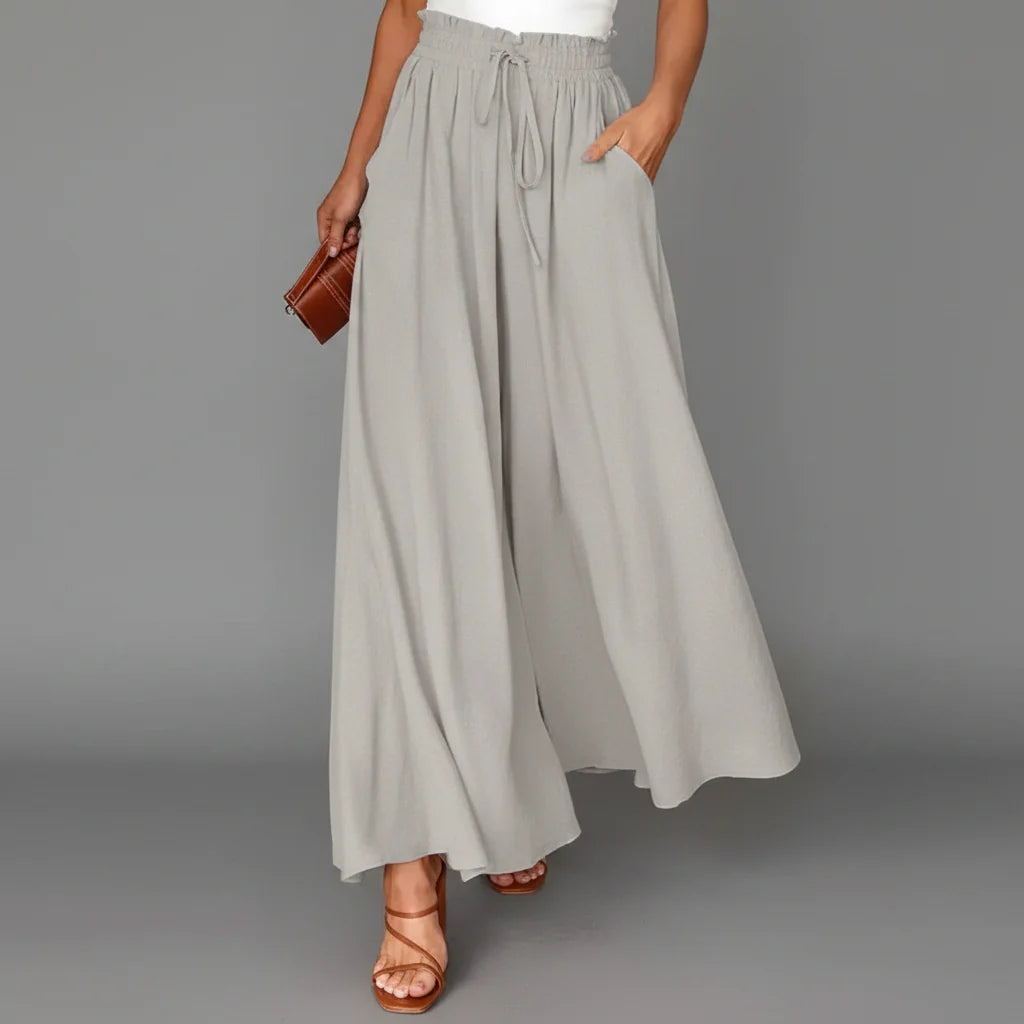 High Street Wide Leg Trousers with Adjustable Waist