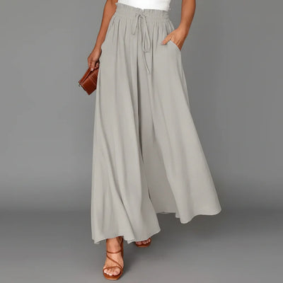 High Street Wide Leg Trousers with Adjustable Waist