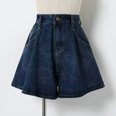 Wide Leg Summer Shorts with Chic A-Line Structure