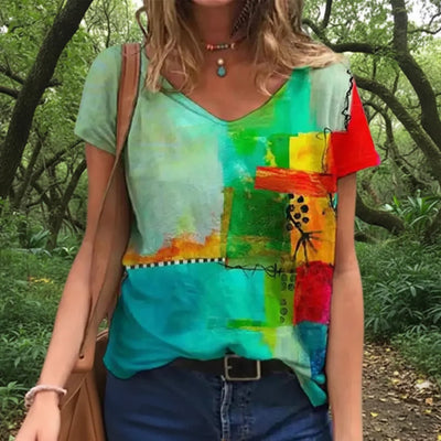 V Neck Casual Summer T Shirts