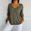 Lightweight Knit V Neck Sweater